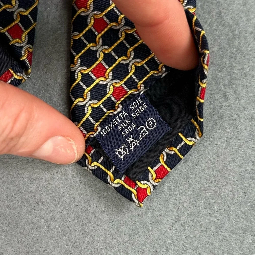 Vintage Burberrys 100% Silk Tie Bundle 2 Designer Neckties England Geometric - Picture 9 of 13